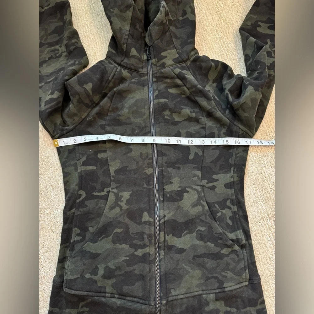 Lululemon Scuba Full-Zip Hoodie Green Camo 4
